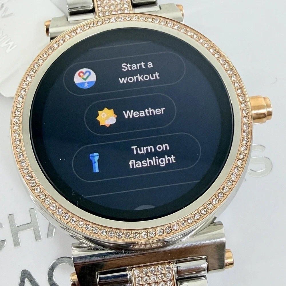 Michael Kors Access Sofie Pav Two-Tone Smartwatch Silver MKT5040 BATTERY ISSUE